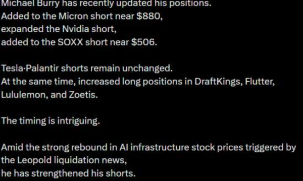 It looks like Michael Burry is covering his Palantir short position.
